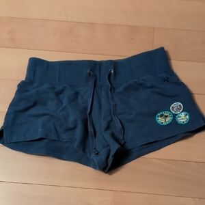 Navy Blue sweat Shorts with Patch Details